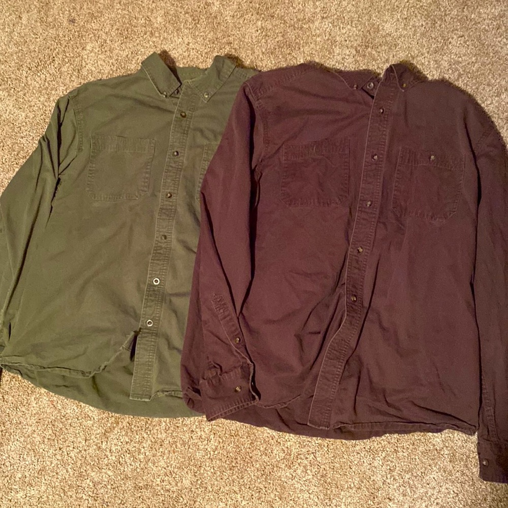 2 gander mountain Guide Series. One is burgundy red and the other is green.